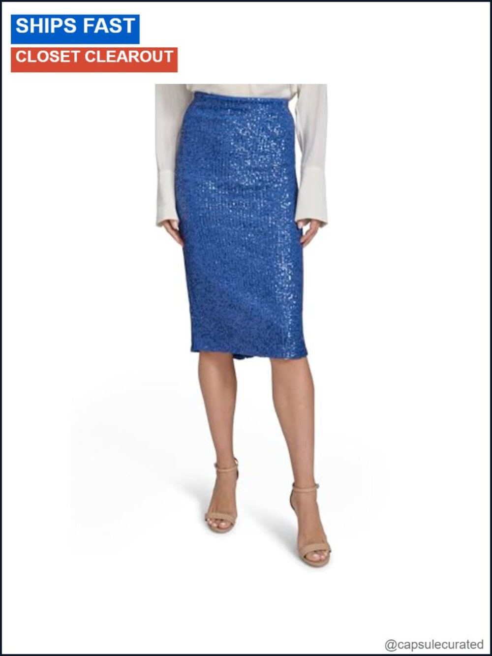 Sequin Holiday Skirt Mid Rise Polyester Spandex Party Travel Skirt